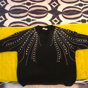 Bb Dakota Steve Madden 90s 80s rhinestone sweater